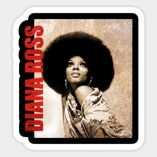 TEXTURE ART- Diana Ross - Retro Aesthetic Fan Art Sticker